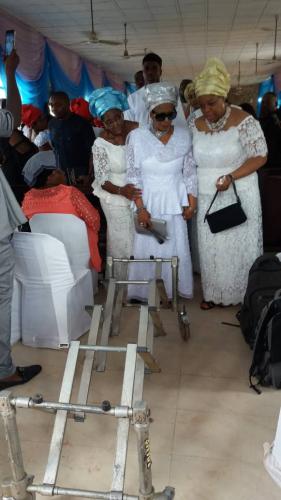 (L-R) Mrs. Julie Aneke (Sister), Dr. (Mrs) Nnenna Orji (Widow) & Mrs. Ola Orji Isawa-Elaigwu (Daughter)