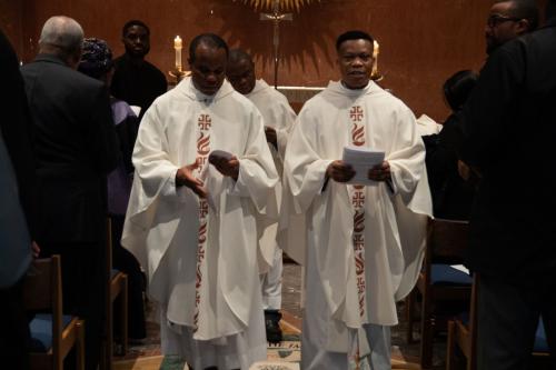 Reverend Fathers at the Requiem Mass at the National Shrine of Immaculate Conception Washington DC